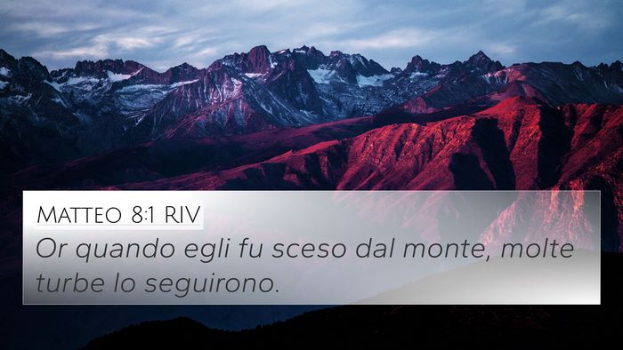Matteo 8:1 RIV Bible Verse Image
