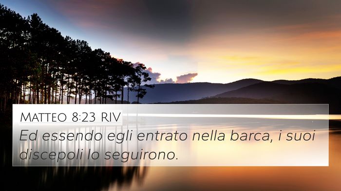 Matteo 8:23 RIV 4K Wallpaper - Ed essendo egli entrato nella barca, i suoi - 4K Wallpaper Bible Verse