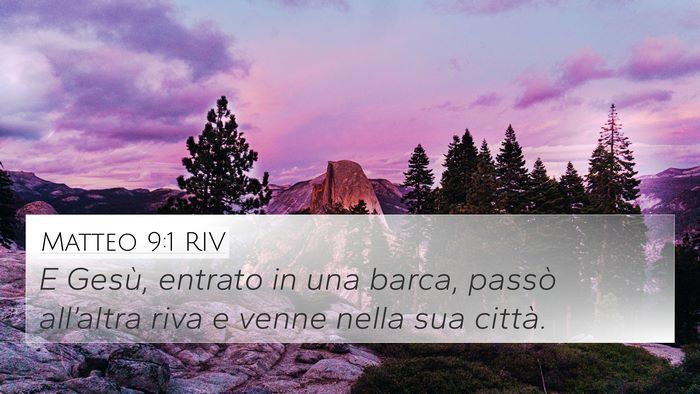 Matteo 9:1 RIV Bible Verse Image