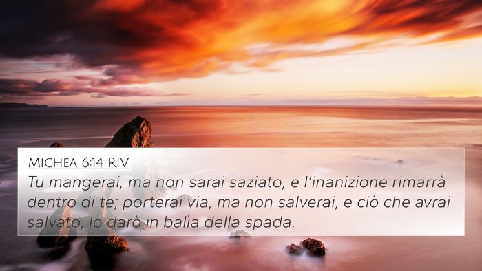 Michea 6:14 RIV Bible Verse Image
