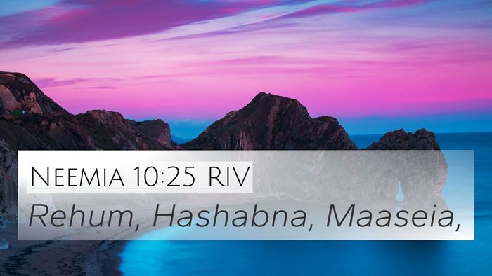 Neemia 10:25 RIV Bible Verse Image