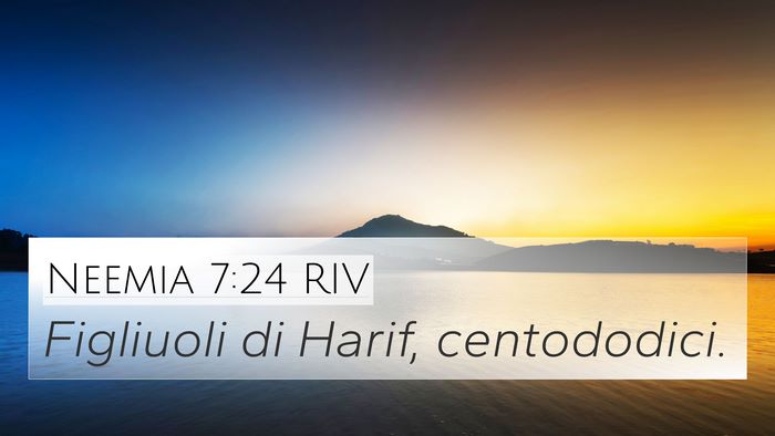 Neemia 7:24 RIV 4K Wallpaper - Figliuoli di Harif, - 4K Wallpaper Bible Verse