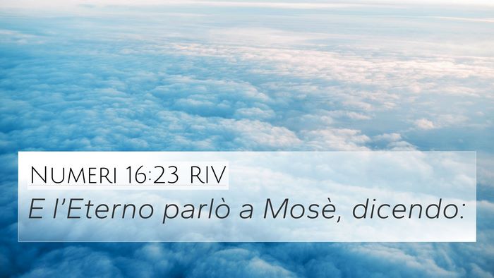 Numeri 16:23 RIV Bible Verse Image