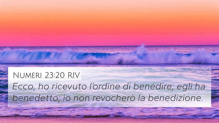 Numeri 23:20 RIV Bible Verse Image