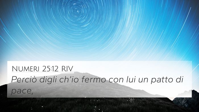 Numeri 25:12 RIV 4K Wallpaper - Perciò digli ch’io fermo con lui un patto di - 4K Wallpaper Bible Verse