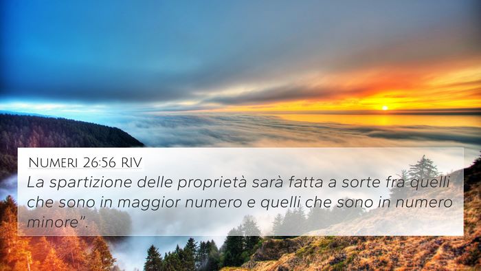 Numeri 26:56 RIV 4K Wallpaper - La spartizione delle proprietà sarà fatta a - 4K Wallpaper Bible Verse