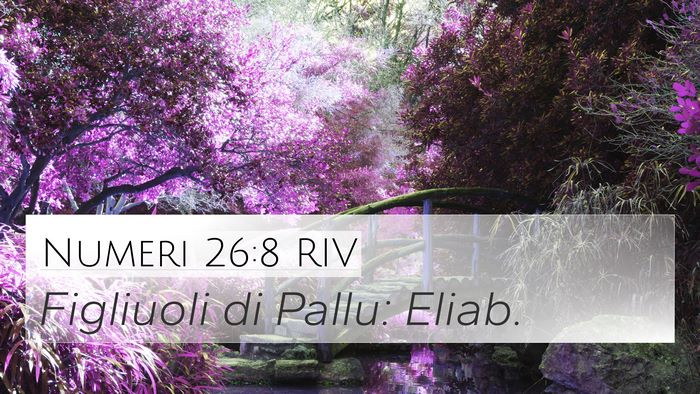 Numeri 26:8 RIV 4K Wallpaper - Figliuoli di Pallu: - 4K Wallpaper Bible Verse