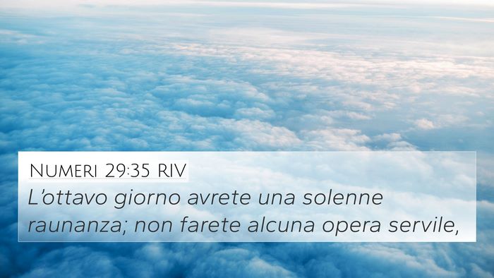 Numeri 29:35 RIV Bible Verse Image