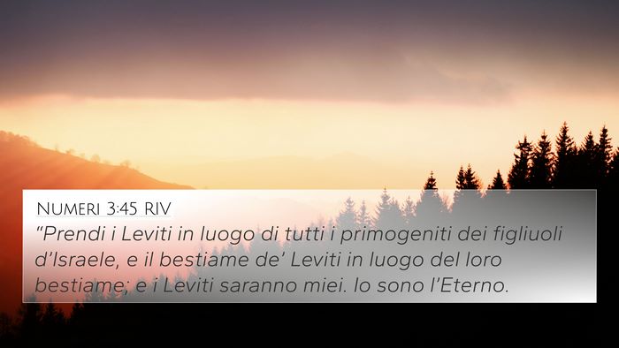 Numeri 3:45 RIV Bible Verse Image