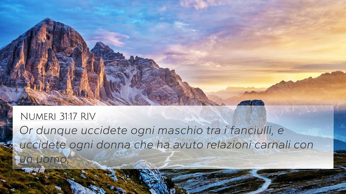 Numeri 31:17 RIV Bible Verse Image