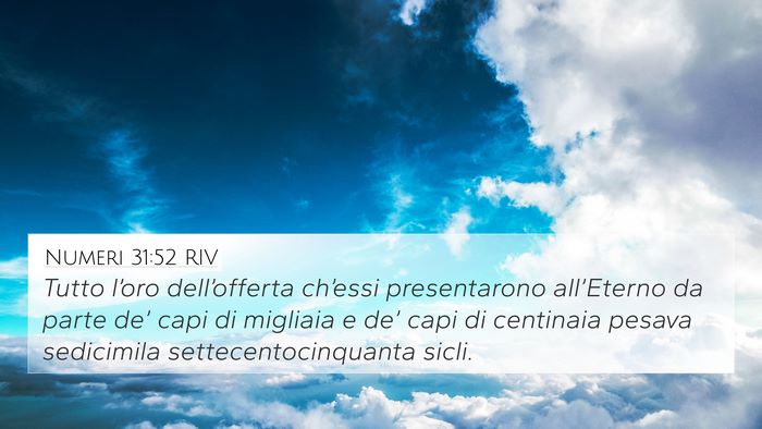 Numeri 31:52 RIV 4K Wallpaper - Tutto l’oro dell’offerta ch’essi - 4K Wallpaper Bible Verse
