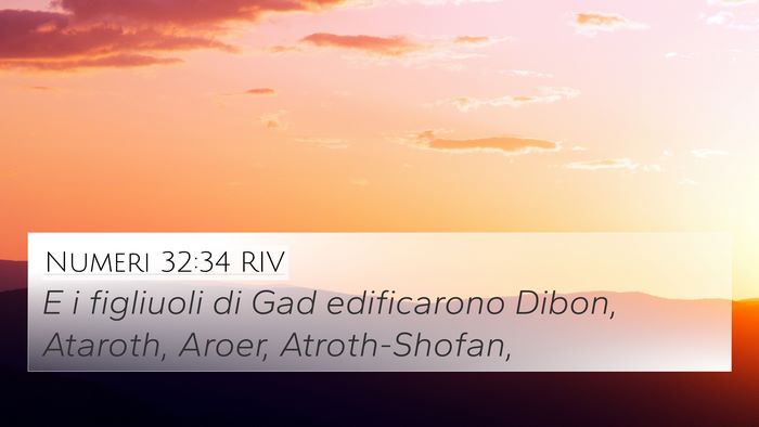 Numeri 32:34 RIV Bible Verse Image