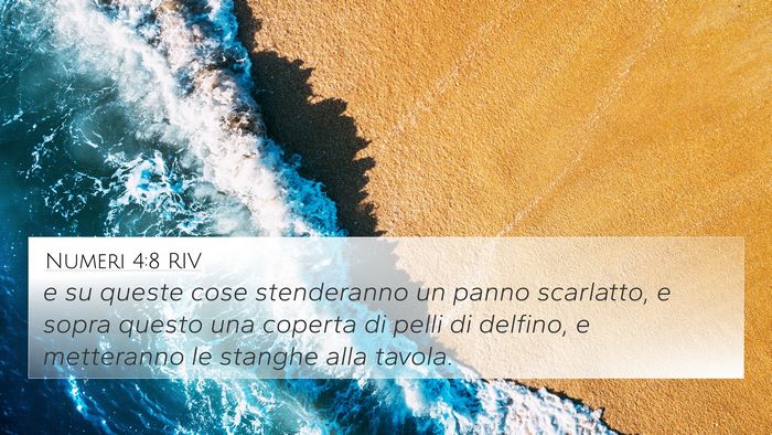 Numeri 4:8 RIV 4K Wallpaper - e su queste cose stenderanno un panno scarlatto, - 4K Wallpaper Bible Verse