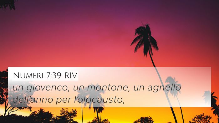 Numeri 7:39 RIV 4K Wallpaper - un giovenco, un montone, un agnello dell’anno - 4K Wallpaper Bible Verse