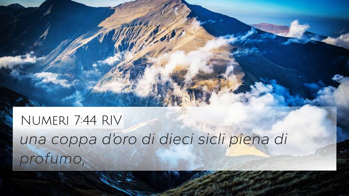 Numeri 7:44 RIV 4K Wallpaper - una coppa d’oro di dieci sicli piena di - 4K Wallpaper Bible Verse
