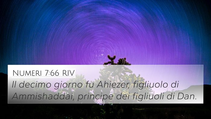 Numeri 7:66 RIV 4K Wallpaper - Il decimo giorno fu Ahiezer, figliuolo di - 4K Wallpaper Bible Verse