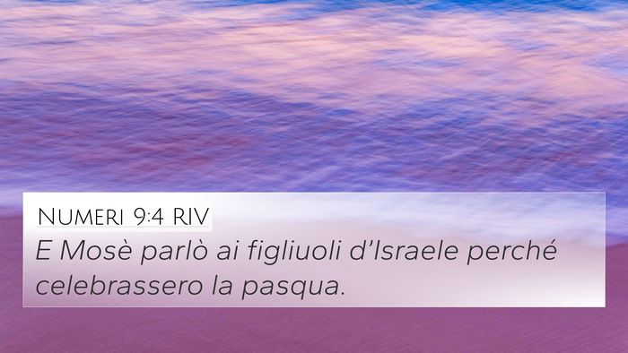 Numeri 9:4 RIV 4K Wallpaper - E Mosè parlò ai figliuoli d’Israele perché - 4K Wallpaper Bible Verse