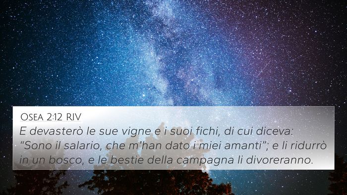Osea 2:12 RIV 4K Wallpaper - E devasterò le sue vigne e i suoi fichi, di cui - 4K Wallpaper Bible Verse