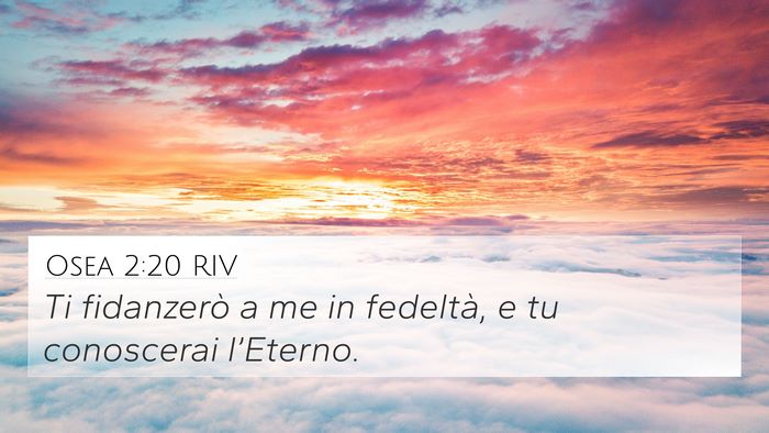 Osea 2:20 RIV 4K Wallpaper - Ti fidanzerò a me in fedeltà, e tu conoscerai - 4K Wallpaper Bible Verse