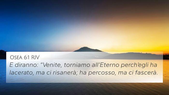 Osea 6:1 RIV Bible Verse Image