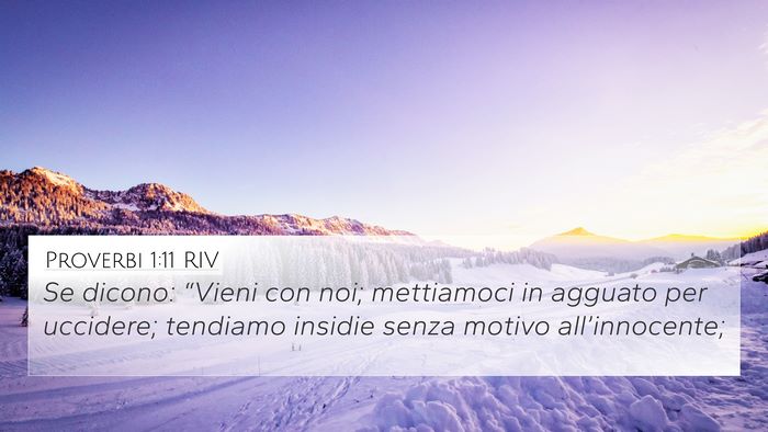 Proverbi 1:11 RIV Bible Verse Image