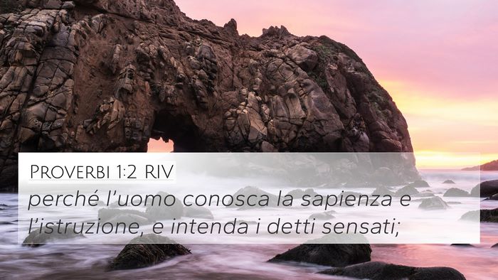 Proverbi 1:2 RIV Bible Verse Image