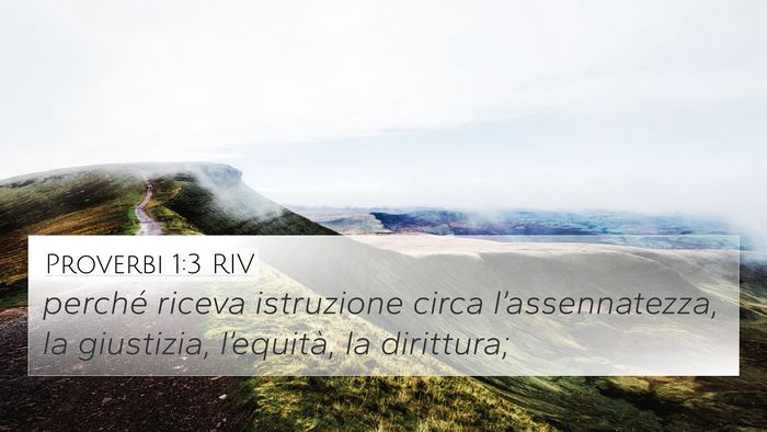 Proverbi 1:3 RIV Bible Verse Image