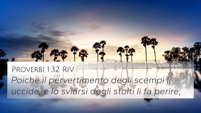 Proverbi 1:32 RIV Bible Verse Image
