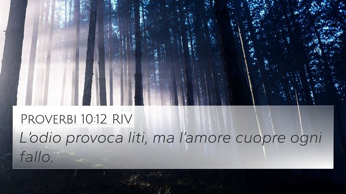 Proverbi 10:12 RIV Bible Verse Image