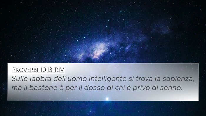 Proverbi 10:13 RIV Bible Verse Image