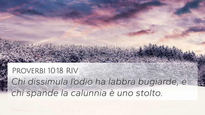 Proverbi 10:18 RIV Bible Verse Image