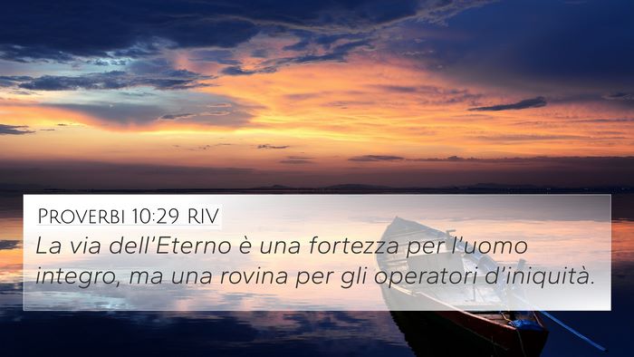 Proverbi 10:29 RIV Bible Verse Image