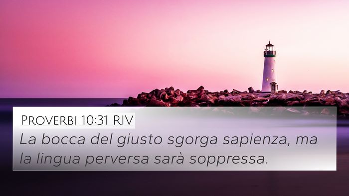 Proverbi 10:31 RIV Bible Verse Image