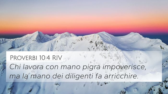 Proverbi 10:4 RIV Bible Verse Image