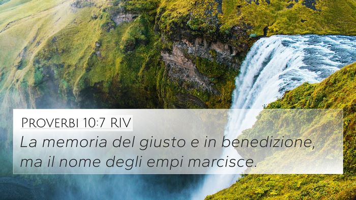 Proverbi 10:7 RIV Bible Verse Image