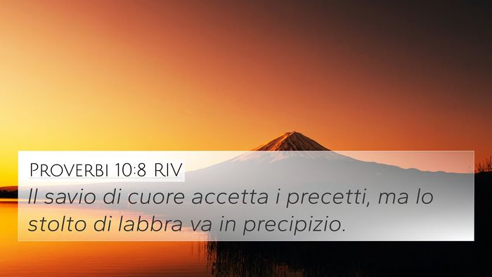 Proverbi 10:8 RIV Bible Verse Image
