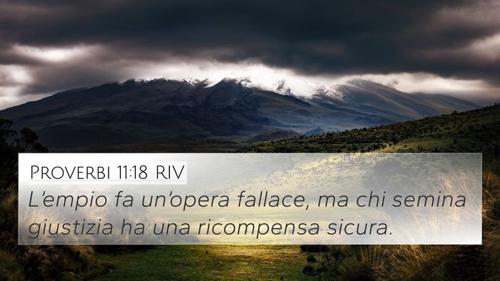 Proverbi 11:18 RIV Bible Verse Image