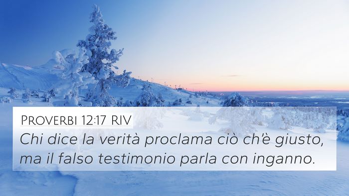 Proverbi 12:17 RIV Bible Verse Image