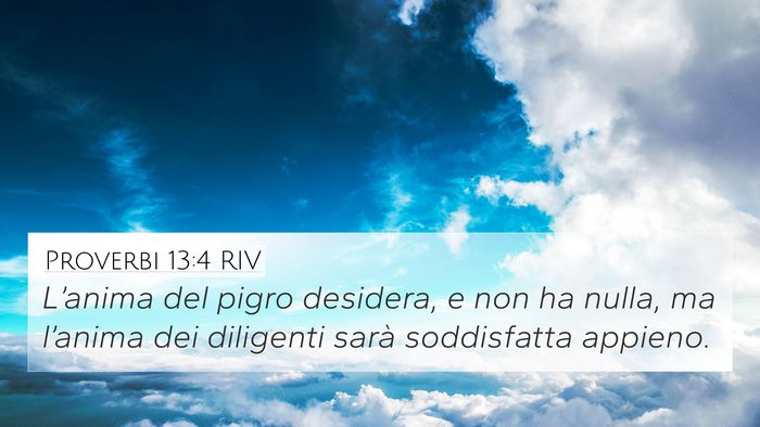 Proverbi 13:4 RIV Bible Verse Image