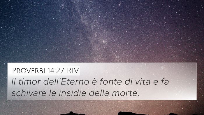 Proverbi 14:27 RIV Bible Verse Image