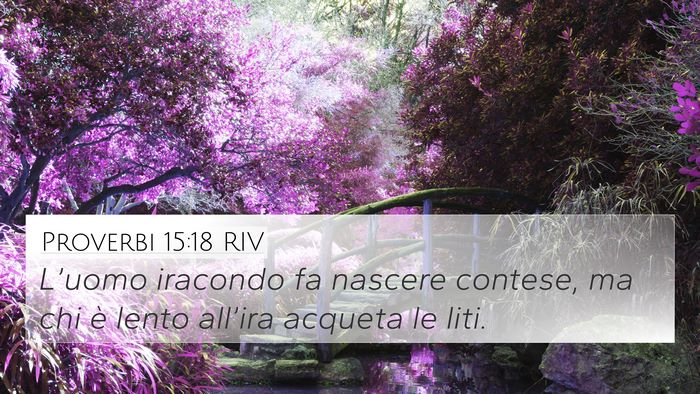 Proverbi 15:18 RIV Bible Verse Image