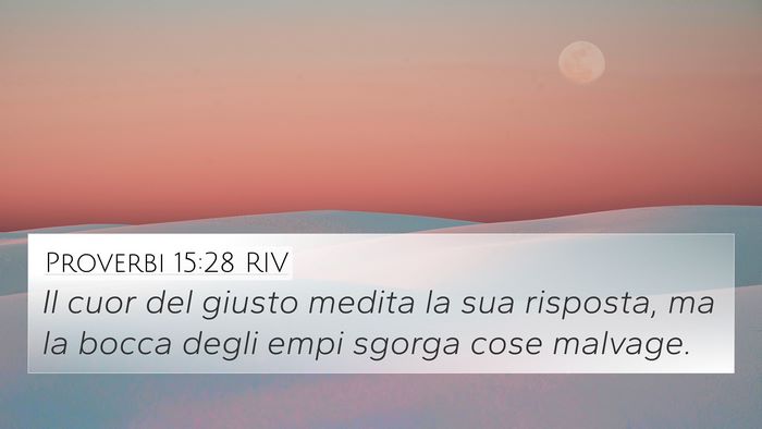 Proverbi 15:28 RIV Bible Verse Image