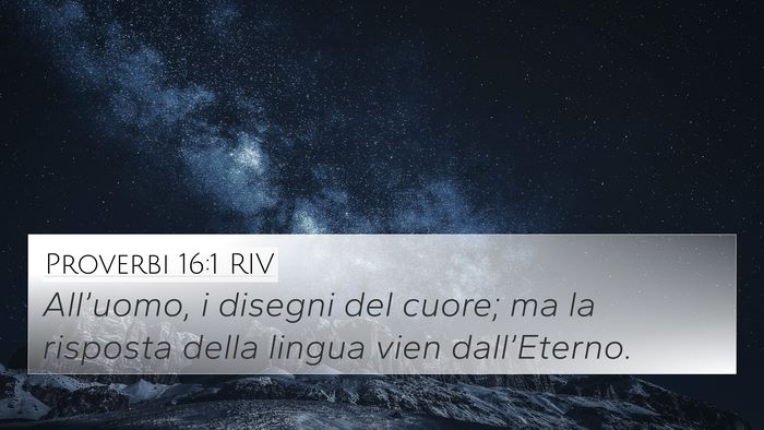 Proverbi 16:1 RIV Bible Verse Image