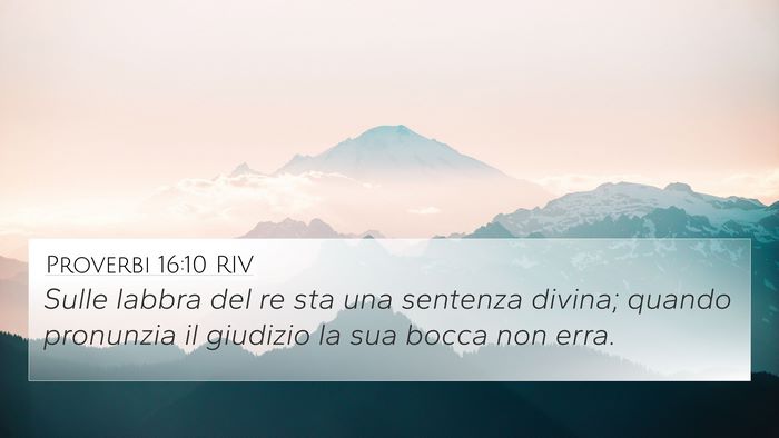 Proverbi 16:10 RIV Bible Verse Image