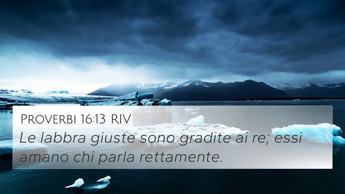Proverbi 16:13 RIV Bible Verse Image