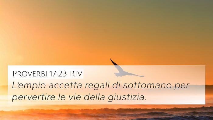 Proverbi 17:23 RIV Bible Verse Image