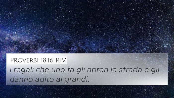 Proverbi 18:16 RIV Bible Verse Image