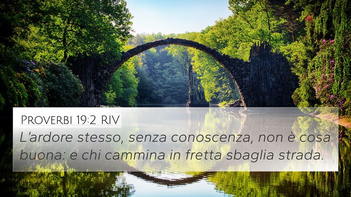 Proverbi 19:2 RIV 4K Wallpaper - L’ardore stesso, senza conoscenza, non è cosa - 4K Wallpaper Bible Verse