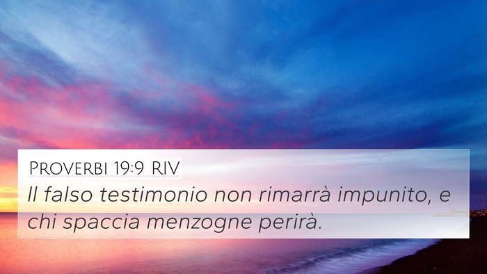 Proverbi 19:9 RIV 4K Wallpaper - Il falso testimonio non rimarrà impunito, e chi - 4K Wallpaper Bible Verse