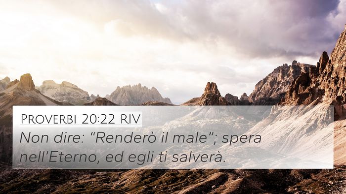 Proverbi 20:22 RIV Bible Verse Image